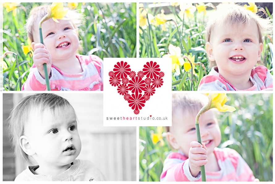 spring mini session in the daffodils